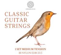 KNOBLOCH Strings - Corde per chitarra spagnola, EDB33.5 - ERITHACUS Silver BI Medium Tensione 33.5 | Suono Naturale e Rotondo | Set di corde per Fiamminga e Classica | Made in Italy