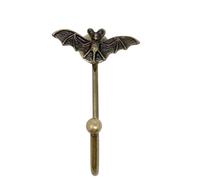 Knobs By Blossom Ganci da parete in ottone antico vintage in ferro fermatenda gancio per animali in metallo fatto a mano in bronzo (4. pipistrello volante)