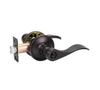 KNOBWELL 1 confezione da 1 pomello per porta in bronzo lucidato a olio, per camera da letto/bagno, con chiusura a pollice all'interno, reversibile per destra o sinistra