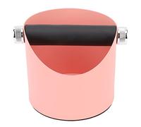 Knock Box per caffè, 5,3 pollici Antiscivolo Accessori per macchine da caffè Contenitore per il riciclaggio di scorie in polvere Home Piccolo secchiello per caffè espresso per (Pink)