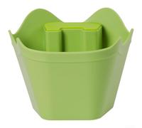 Knock Box per caffè espresso, con zona di pressatura e maniglia dock in ABS con base in silicone (verde)