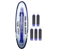 Knock Fountain Penna - Design leggero, clip durevole | Clear Barrel 0,38 mm strumento di scrittura fine ricaricabile, meccanismo a prova di perdite, penna elegante ideale per appunti e sig quotidiani