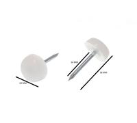 Knock In Nylon Furniture Slide Glide 1/2 Pollice 13mm Diametro Confezione Di 100