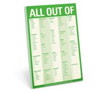 Knock Knock All Out Of Pad Grocery List Note Pad 6 x 9-inches (Green)