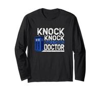 Knock Knock Who is There Scritta Doktortitel Medico Chirurgo Maglia a Manica