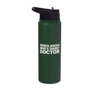 Knock Knock Who's There Doctor Stainless Steel Insulated Water Bottle