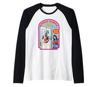Knock Knock Who's There Sarcastic Retro Funny Adult Humor Maglia con Maniche Raglan