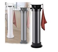 Knockbox Commerciale Da Pavimento, Secchio For Fondi Da Pavimento Di Grande Capacità Da 8,6 L, Con 25 Sacchetti For Rifiuti E Carrello, For Barista(Black)