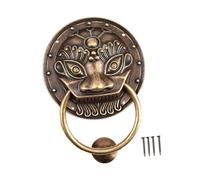 Knocker per porte del leone retrò antico in bronzo in ottone manico per la