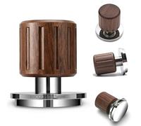 KNODOS Echo Tamper 58 mm - Manomissione caffè a molla in noce con feedback click, base in acciaio inox - Strumento espresso calibrato da 13,6 kg per una pressione perfettamente uniforme