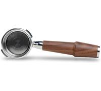 KNODOS Portafiltro senza fondo da 58 mm per macchine espresso Gaggia Classic Pro, Evo, E24 con manico in noce e cestello filtro da 18-21 grammi