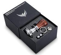 KNODOS Tamper Espresso 51 mm V2 palissandro doppia molla caricato 13,6 kg Tamper calibrato compatibile con Delonghi, Casabrews, Smeg e altri accessori per macchine espresso
