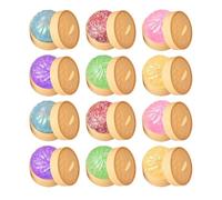 Knödel Quetschspielzeug Sensorisch Set - 12er Weichgummi Glitzer Dampfgarer, 5,3x4,5cm Bunt Dehnbar Glänzend Antistress, Beruhigend Konzentration Fidget | für Kinder Schüler Erwachsene Reisen