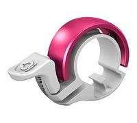 Knog Oi Classic - Campanello per bicicletta da 23,8-31,8 mm, design sottile per MTB, con anello a forma di anello KN olore: Bianco/Rosa