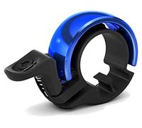 Knog Oi Classic Groß Fahrrad Klingel 23,8-31,8 mm Bike Bell Glocke Design Slim MTB Laut Ringförmig, KNCL, Farbe Schwarz Blau