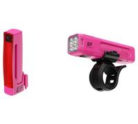 Knog x ef blinder 900 luce anteriore e plus luce posteriore per bicicletta rosa