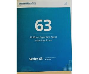 Knopmanmarks 8th Ed Uniforme Sicurezza Agente Stato Legge Esame Serie 63 Manual