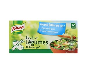 Knorr Bouillon di Verdure Ridotto in Sale 12 Cubetti 110 g