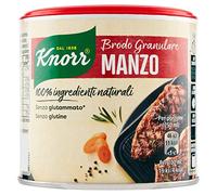 Knorr Brodo Granulare Manzo, Brodo Pronto 100% Ingredienti Naturali, Senza Glutine e Lattosio, con Verdure da Agricoltura Sostenibile, 135g