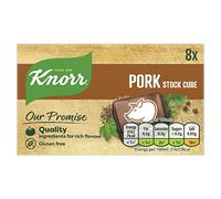 Knorr Cubi di brodo di maiale senza glutine per aggiungere un ricco sapore di maiale ai tuoi piatti 8x 10 g