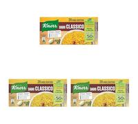 Knorr Dado Classico, Basso Contenuto di Grassi, Senza Glutine, Lattosio, Coloranti e Conservanti, Perfetto per Fondo Bruno e Tortellini in Brodo, 20 Dadi Gustosi (Confezione da 3)