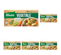 Knorr Dado Vegetale Gustoso, con Verdure da Agricoltura Sostenibile, 10 Dadi Gustosi (Confezione da 5)