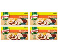 Knorr: "Delicato" Bouillon Cubes, Gusto Delicato Confezione da 4 Scatole da 10 Cubetti, 10 g Ogni Cubo
