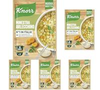 Knorr Minestra Arlecchino, Piatti Pronti Knorr con Verdure da Agricoltura Sostenibile, Senza Coloranti, Senza Conservanti, Fonte di Proteine, Vegano, 84 g (Confezione da 5)