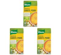 Knorr Passato Carota e Porro, Piatti Pronti Knorr con Ingredienti Naturali, Senza Coloranti e Senza Conservanti Aggiunti, Ricco di Fibre, Vegano, 500ml (Confezione da 3)