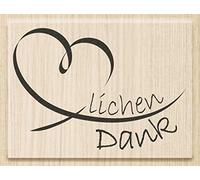 Knorr Prandell 211800670 211800670 - Timbro in Legno (Danzke), Dimensioni 6,5 x 4,3 cm, Motivo: Herzlichen Dank