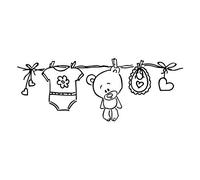 Knorr Prandell Carrello in Legno Ci Timbro Clothesline - 10 x 3,8 Centimetri