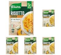 Knorr Risotto alla Zucca, Risotto Pronto con Ingredienti Naturali, 100% Riso Italiano e Chicci al Dente, Preparazione in Pentola o al Microonde, 175g, 2 Porzioni (Confezione da 5)
