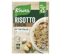 Knorr Risotto con Funghi Porcini, Risotto Pronto con Ingredienti Naturali, 100% Riso Italiano e Chicci al Dente, Preparazione in Pentola o al Microonde, 175g, 2 Porzioni
