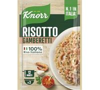 Knorr Risotto con Gamberetti, Risotto Pronto con Ingredienti Naturali, 100% Riso Italiano e Chicci al Dente, Preparazione in Pentola o al Microonde, 175g, 2 Porzioni