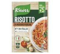 Knorr Risotto Pomodoro e Funghi, Risotto Pronto con Ingredienti Naturali, 100% Riso Italiano e Chicci al Dente, Preparazione in Pentola o al Microonde, 175g, 2 Porzioni