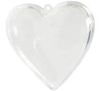 KnorrPrandell Cuore trasparente in acrilico apribile da decorare 6 cm Plexiglass
