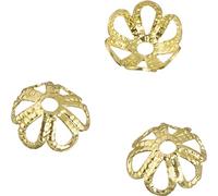 KnorrPrandell Gütermann 6198562 - Basi per Perle 6mm, Confezione da 30, Colore: Oro