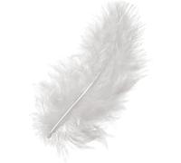 KnorrPrandell Gütermann 6619002 - Piume di marabu, 10 cm, Confezione da 15, Colore: Bianco