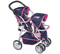 KNORRTOYS.COM- Passeggino per Bambole Milo - Flying Hearts Blu Rosa, Cuori, Colore, 16.89x18.07x28.70 Inches, 16433