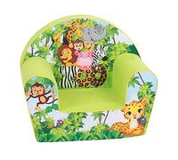 Knorrtoys Poltroncina per Bambini Design Giungla, Sedia Morbida per Cameretta, Poltrona Imbottita in Schiuma e Cotone per Giocare e Rilassarsi, 51 x 34 x 42 cm