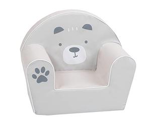 Knorrtoys Poltroncina per Bambini Design Orso Paul, Sedia Morbida in Schiuma e Cotone per Cameretta, Divanetto per Giocare e Rilassarsi, Arredo per Bambini, 51x34x42 cm