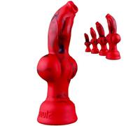Knot Dildo Cane Fantasy Falli Giganti Uomo Animal Anale Realistico Cazzo Finto Donna Xxl Fallo Didol Donne Grande Realistici Dildi Xxxl Morbido Anal Per Uomini Cazo in Silicone Dido Anali,red-M