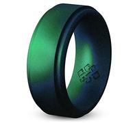 Knot Theory, anelli in silicone traspirante per uomo | Step Edge 9 mm in nero oro blu argento rosso | misura 8, 9, 10, 11, 12, 13, 14 | Fede nuziale di fidanzamento