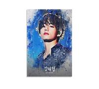 KNOTSS Kim Taehyung - Poster decorativo su tela, con stampa artistica e decorazione moderna, 40 x 60 cm