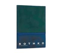 KNOTSS Mark Rothko - Poster decorativo su tela, con stampa artistica e verde scuro e blu, 40 x 60 cm
