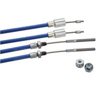 Knott 2 x Original Inox Cavo Freno Originale inclusi 2 x Gusci per Dadi Lunghezza del rivestimento: 1030mm Lunghezza totale: 1240mm Cavo di freno per rimorchio 37086.11 3708611 Cavo freno per