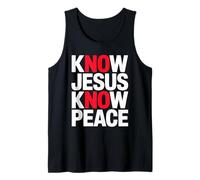Know Jesus Know Peace Fede Cristiana Citazione Religione Canotta