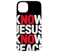 Know Jesus Know Peace Fede Cristiana Citazione Religione Custodia per iPhone 14 Plus