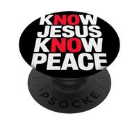 Know Jesus Know Peace Fede Cristiana Citazione Religione PopSockets PopGrip Adesivo