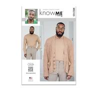 KNOW ME Norris Dánta Ford AA - Cartamodello per maglione a collo alto e cardigan da uomo ME2105AA (34-36-38-40-42)